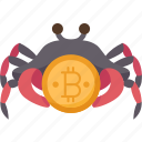 bitcoin, crab, holder, rank, price