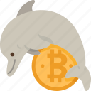 bitcoin, dolphin, holder, cryptocurrency, asset