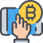 bitcoin, coin, currency, mobile, money, payment, smartphone 