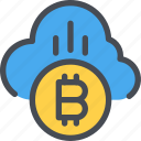 bitcoin, cloud, coin, currency, money