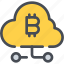 bitcoin, cloud, coin, connect, currency, money, network 