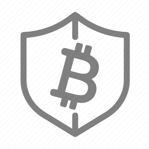 Bitcoin, protect, safety, secure, shield, crypto, cryptocurrency icon - Download on Iconfinder