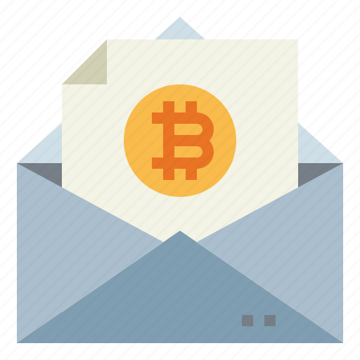 Bitcoin, email, envelope, message icon - Download on Iconfinder