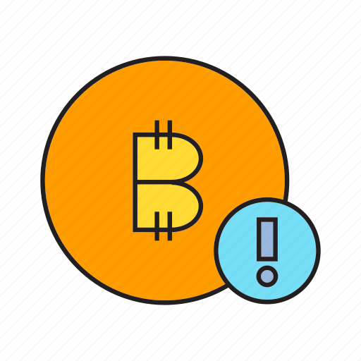 Bitcoin, cryptocurrency, digital currency, electronic money, error, money, warning icon - Download on Iconfinder