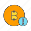 bitcoin, cryptocurrency, digital currency, electronic money, error, money, warning 