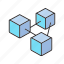 blockchain, box, connect, cube 
