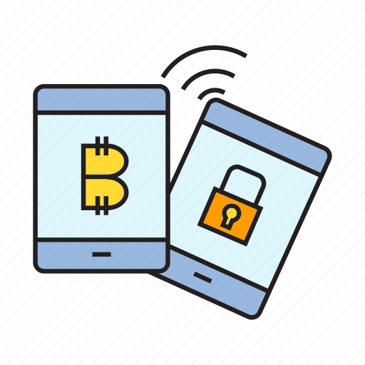 Bitcoin, cryptocurrency, digital currency, lock, mobile payment, security, smart phone icon - Download on Iconfinder