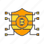 bitcoin, blockchain, cryptocurrency, digital currency, protection, security, shield 