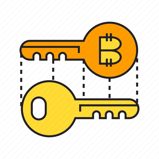 Bitcoin, blockchain, cryptocurrency, key, lock, privacy, security icon - Download on Iconfinder