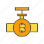 bitcoin, cryptocurrency, digital currency, electronic money, faucet, transaction, valve 