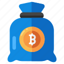 bitcoin money bag, cryptocurrency, crypto, btc, digital currency