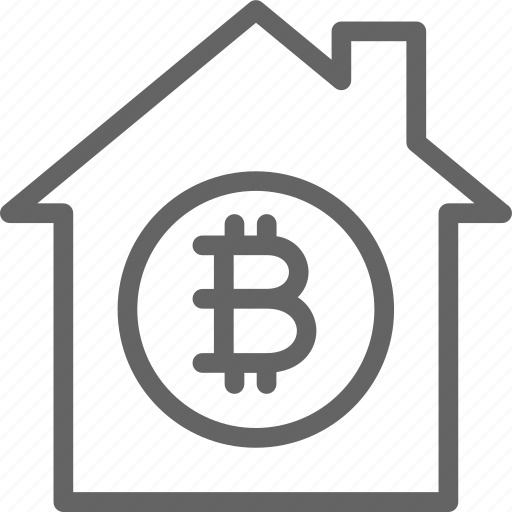 Bitcoin, coin, cryptocurrency, finance, financial, house, protection icon - Download on Iconfinder