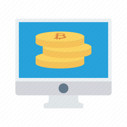 Bitcoin, currency, lcd, monitor, screen icon - Download on Iconfinder