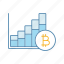 analysis, bitcoin, cryptocurrency, growth chart, increase, rate, statistics 