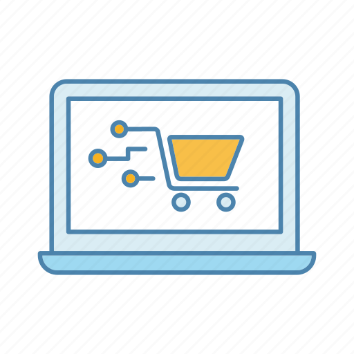 E-commerce, e-payment, laptop, online, purchase, shopping, shopping cart icon - Download on Iconfinder
