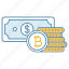 bitcoin, coins stack, cryptocurrency, deposit, dollar, finance, money 