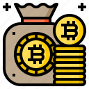 bag, bit, blockchain, cash, coin, finance, shopping