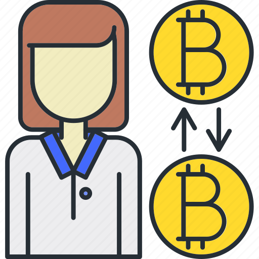 Advisor, bitcoin, female icon - Download on Iconfinder