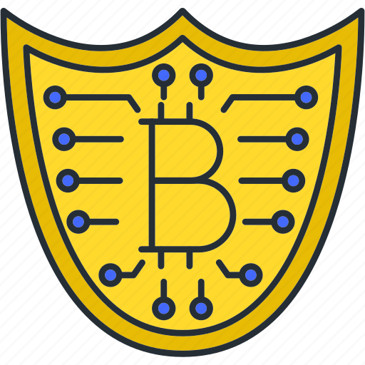 Bitcoin, protection, security, shield icon - Download on Iconfinder
