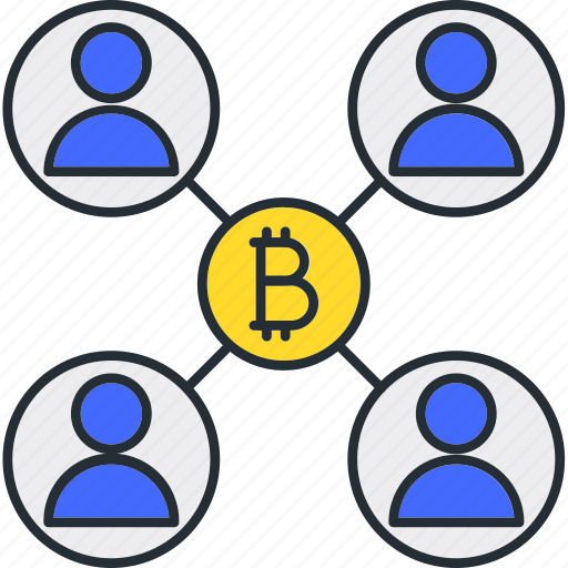 Bitcoin, connection, network, social icon - Download on Iconfinder