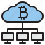 bitcoin, blockchain, cloud, cryptocurrency, finance, money, network 