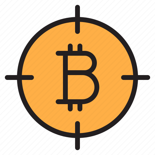 Bitcoin, blockchain, coin, cryptocurrency, finance, money, target icon - Download on Iconfinder