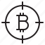 bitcoin, target, blockchain, coin, cryptocurrency, finance, money 
