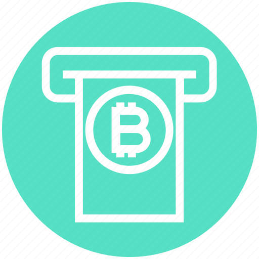 Atm machine, bank, bitcoin atm, bitcoin transaction, cryptocurrency transaction, internet machine, withdrawal icon - Download on Iconfinder