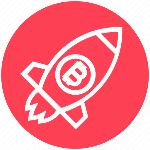 Bitcoin, launch, money, rocket, space, space ship, startup icon - Download on Iconfinder