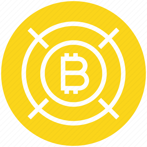 Bitcoin, block chain, coin, cryptocurrency, finance, money, target icon - Download on Iconfinder