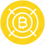 bitcoin, block chain, coin, cryptocurrency, finance, money, target 