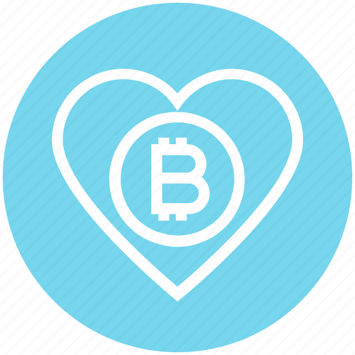 Bitcoin, cryptocurrency, favorite, heart, like, love, rate icon - Download on Iconfinder