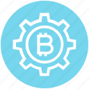 bitcoin, cog, coin, cryptocurrency, gear, rotate, setting