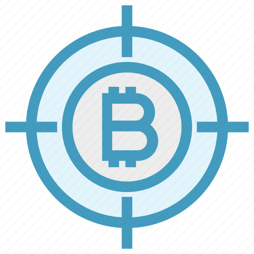 Bitcoin, block chain, bulls-eye, coin, cryptocurrency, money, target icon - Download on Iconfinder