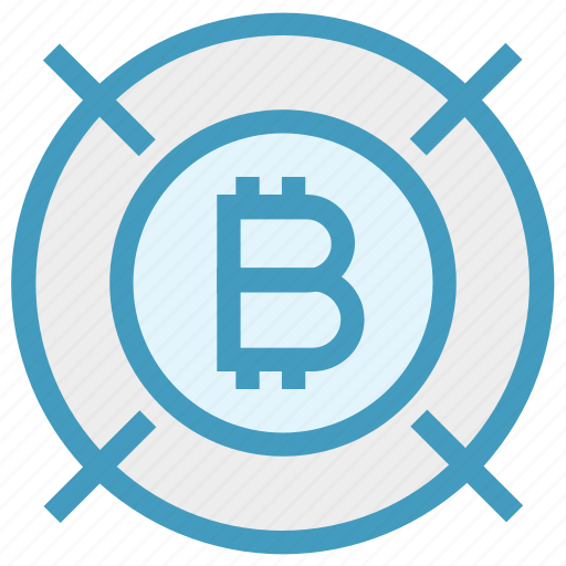 Bitcoin, block chain, coin, cryptocurrency, finance, money, target icon - Download on Iconfinder