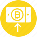 bitcoin, interface, mobile, online, smartphone, technology, up