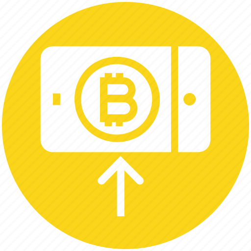 Bitcoin, interface, mobile, online, smartphone, technology, up icon - Download on Iconfinder