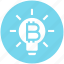 bitcoin, bulb, cryptocurrency, idea, innovation, light, light bulb 