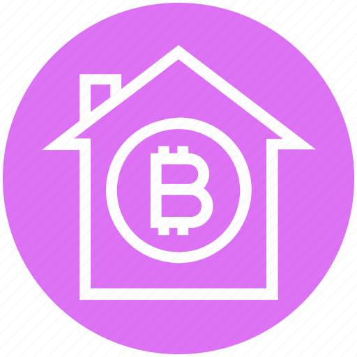 Apartment, bitcoin, building, home, house, property, virtual money icon - Download on Iconfinder