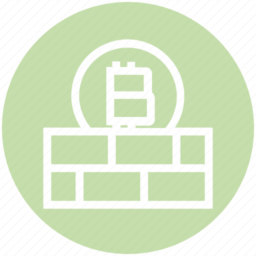 Bitcoin, blockchain, brick, cryptocurrency, digital money, protect, wall icon - Download on Iconfinder
