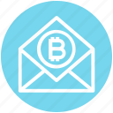 bitcoin, blockchain, cryptocurrency, digital currency, envelope, latter, mail