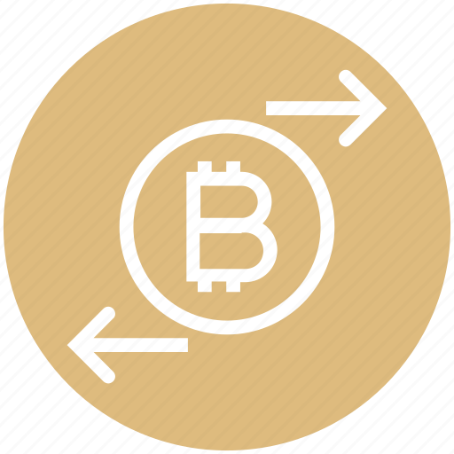 Arrows, bitcoin, coin, cryptocurrency, exchange, right and left, transaction icon - Download on Iconfinder