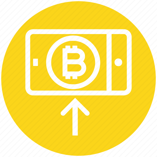 Bitcoin, interface, mobile, online, smartphone, technology, up icon - Download on Iconfinder