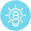 bitcoin, bulb, cryptocurrency, idea, innovation, light, light bulb 