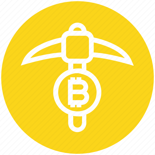 Axe, bitcoin, crypto, cryptocurrency, miner, pick axe, processing icon - Download on Iconfinder
