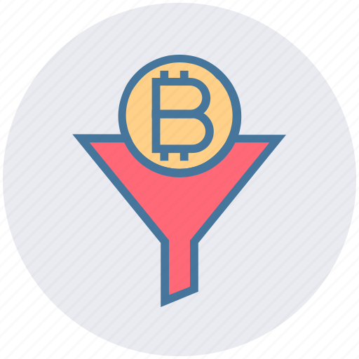 Analytics, bitcoin, cryptocurrency, digital currency, filter, flow, funnel icon - Download on Iconfinder