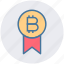 award, badge, bitcoin, cryptocurrency, investment, medal, prize 