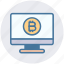 bitcoin, display, lcd, lcd monitor, monitor, screen, television 