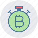 bitcoin, measure, speed, stopwatch, time, timepiece, timer