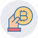 bitcoin, blockchain, coin, cryptocurrency, digital money, hand, money